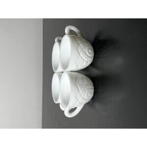 Vintage McKee Concord Milk Glass Cups (4)